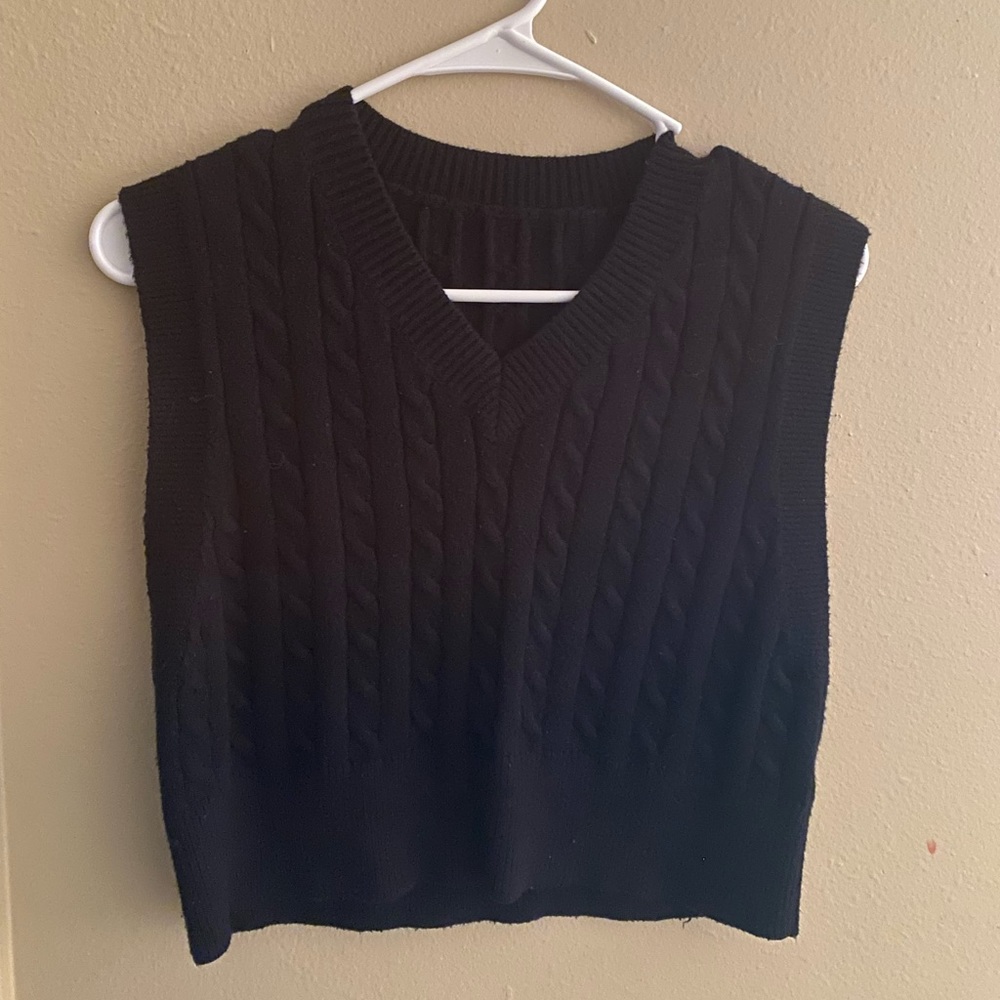 Black sweater vest